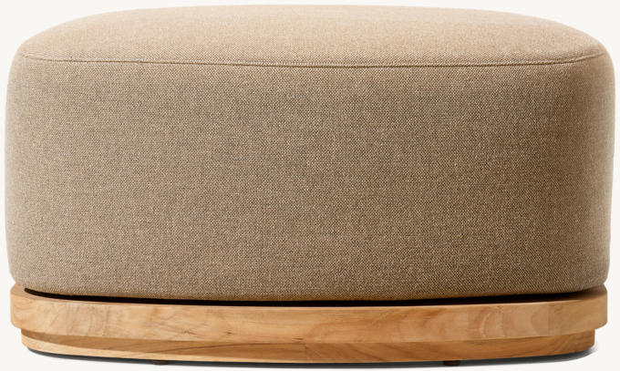 Bronte Teak Ottoman 