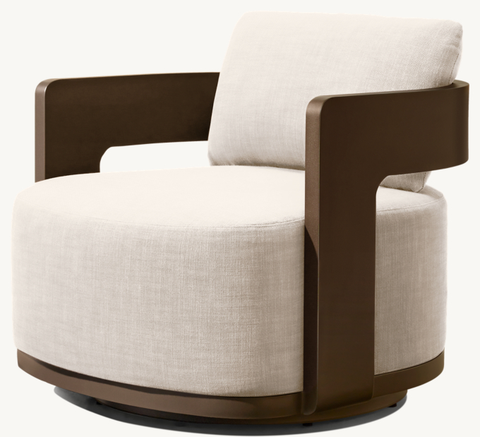 Bronte Aluminum Swivel Lounge Chair 
