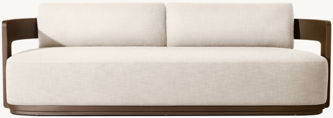 84&#34; sofa shown in Bronze. Cushions shown in Natural Performance Textured Weave.