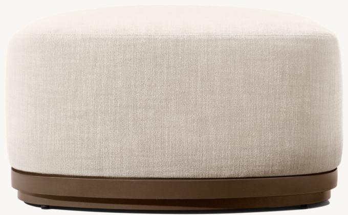 Zoey leather online cocktail ottoman