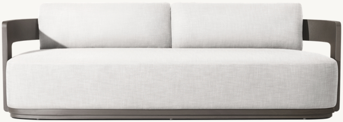 84&#34; sofa shown in Gunmetal. Cushions shown in White Performance Textured Weave.