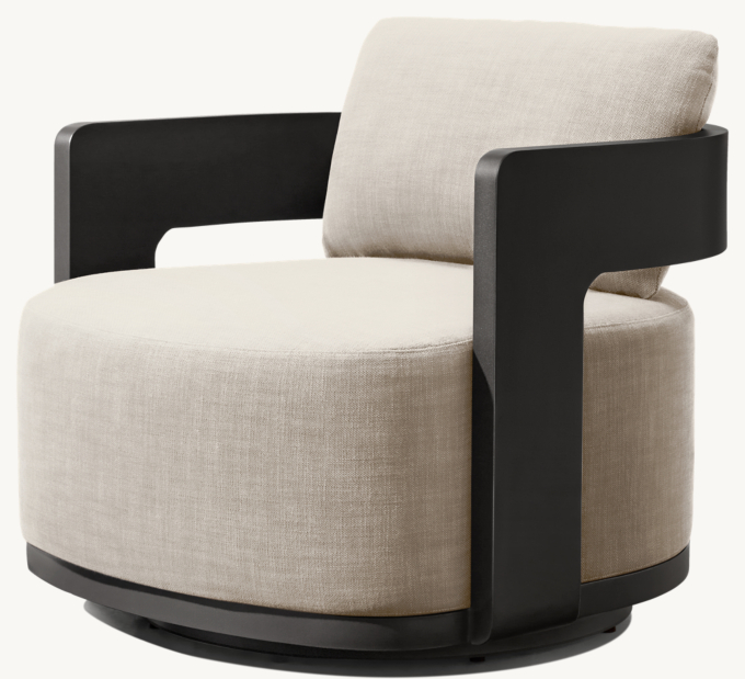 Bronte Aluminum Swivel Lounge Chair 