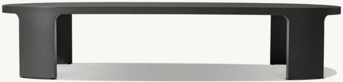 Bronte Aluminum Rectangular Coffee Table