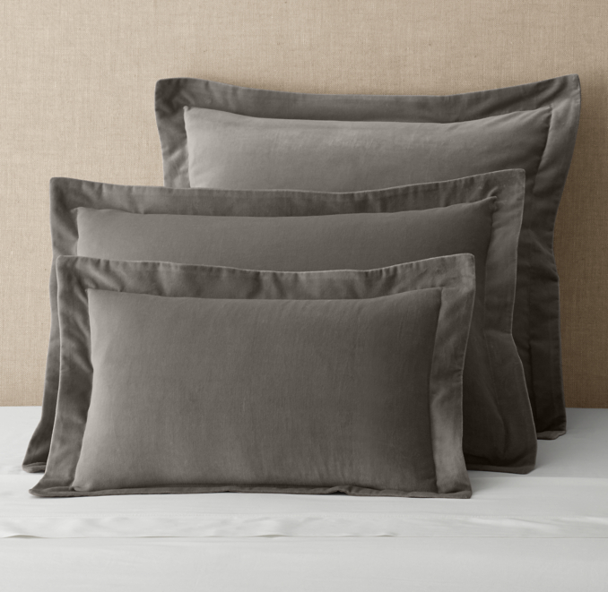 Washed Velvet Sham