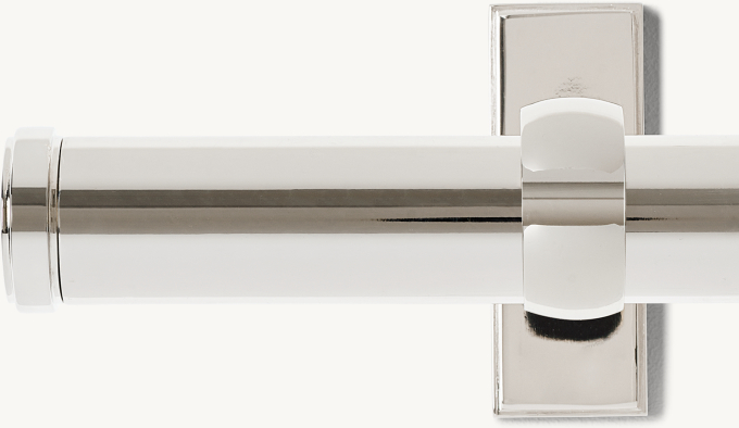 Shown in Polished Nickel with Rectangular Backplate.