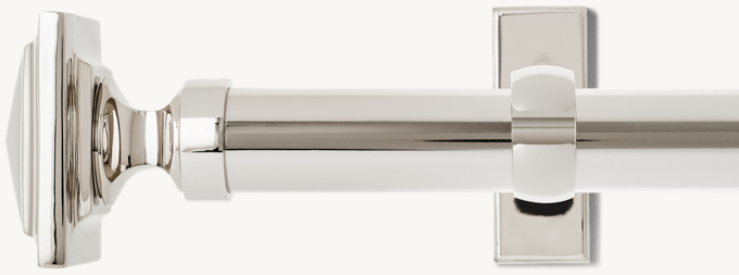 Shown in Polished Nickel with Rectangular Backplate. 