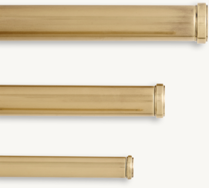 Easton Solid Brass Endcap Finial &amp; Rod Set