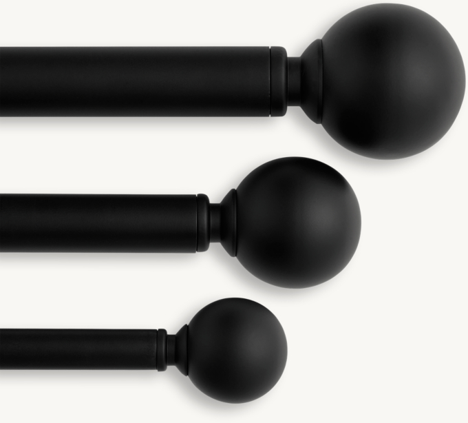 Easton Solid Brass Ball Finial &amp; Rod Set