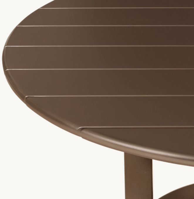 Top view of Málaga Aluminum Round Dining Table 