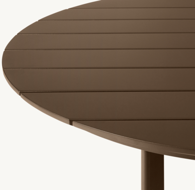 Top view of Málaga Aluminum Round Dining Table 