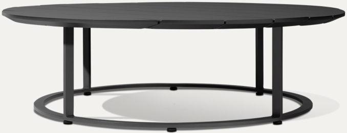 Three Quarter view of Málaga Aluminum Round Coffee Table 
