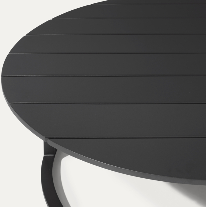 Top view of Málaga Aluminum Round Coffee Table 