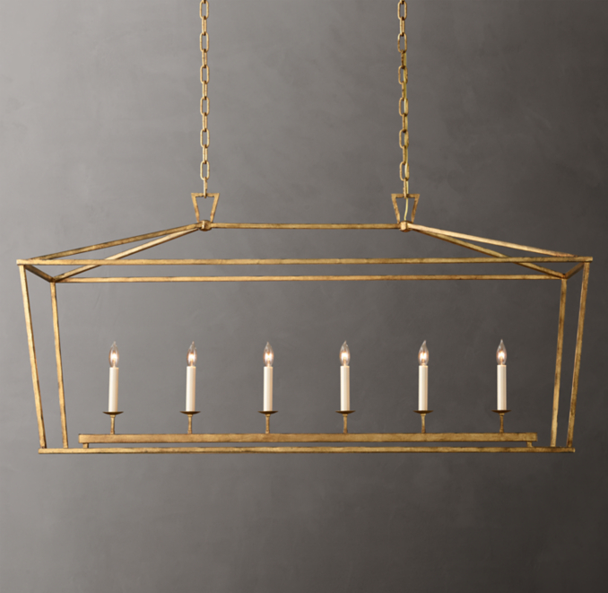 19th C. English Openwork Linear Chandelier 54"