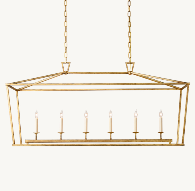 19th C. English Openwork Rectangular Chandelier 54\"