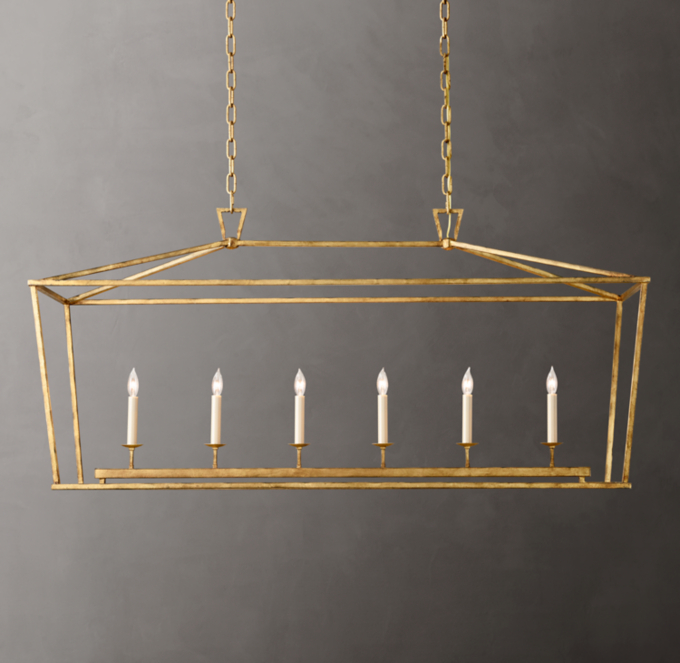 19th C. English Openwork Rectangular Chandelier 54\"