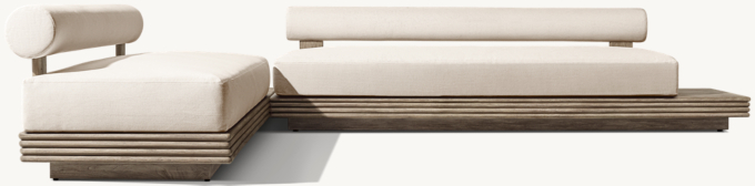 Bondi Teak Modular Left L-Sectional