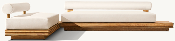 Bondi Teak Modular Left L-Sectional