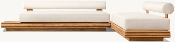 Bondi Teak Modular Right L-Sectional
