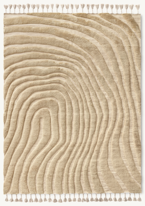 Overhead view of Hannan Wool Rug - Made-To-Order - Round 