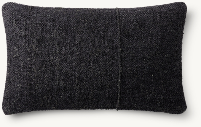 Overhead view of Surrana Linen Asymmetrical Pillow Cover - Lumbar  