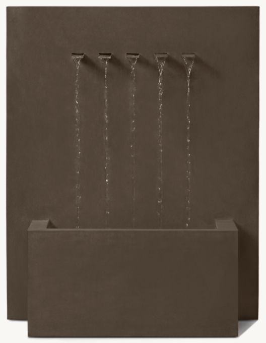 Modernist Wall Fountain 5-Spout