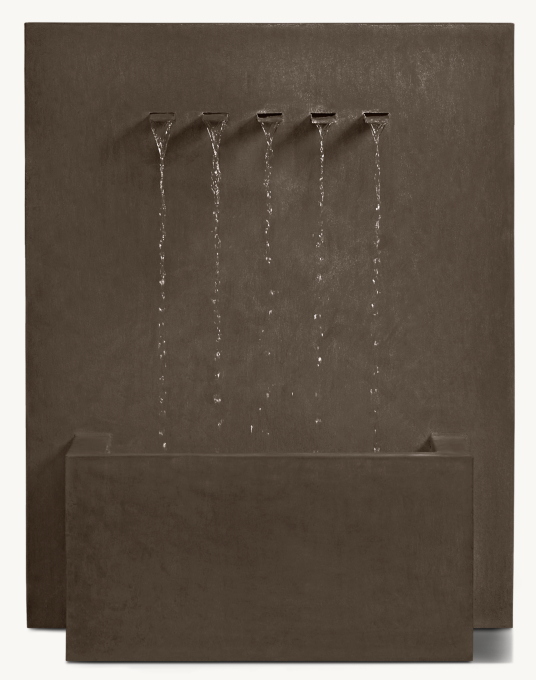 Modernist Wall Fountain 5-Spout