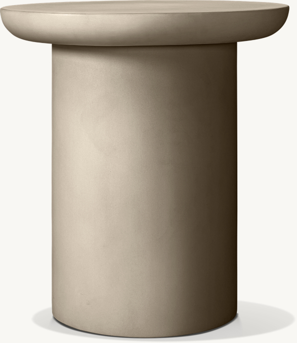Front view of Oslo Plaster Side Table 