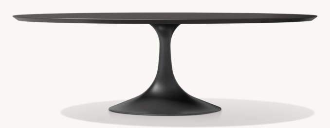 Aero Aluminum Oval Dining Table 