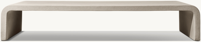 Front view of Ponte Rectangular Coffee Table 