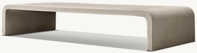 Three Quarter view of Ponte Rectangular Coffee Table 