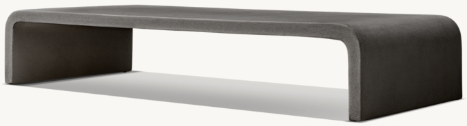 Three Quarter view of Ponte Rectangular Coffee Table 