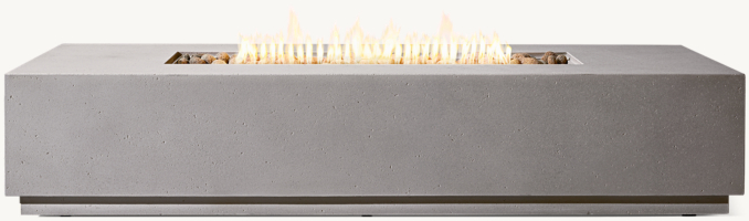 きわめて簡単である\r 工業風\r 台の上の鉢\r  レトロ クリエイティブ  芸術台 Ixtapa Rectangular Fire Table | RH