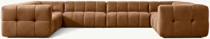 Dario Modular Leather U-Sofa Sectional