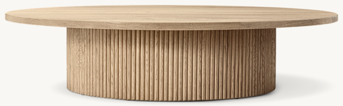 Mulholland Pedestal Round Coffee Table 