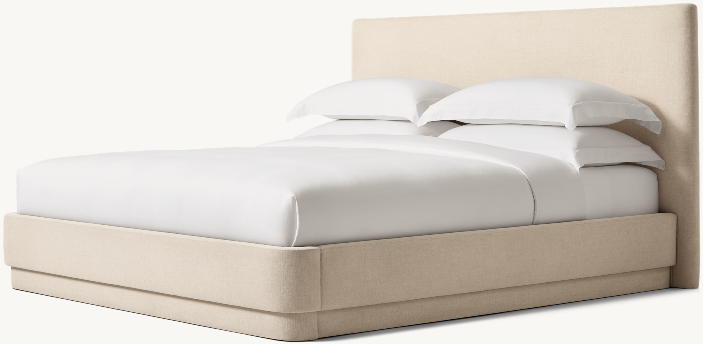 Mulholland Fully Upholstered Fabric Panel Bed by RH