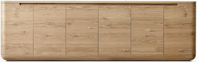 Front view of Bora 6-Door Sideboard 