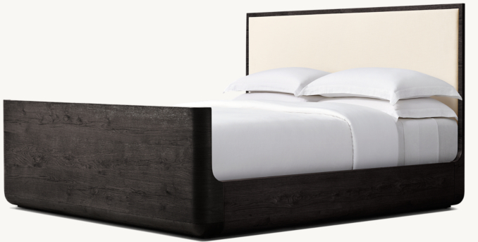 Bora Fabric Panel Bed With Footboard