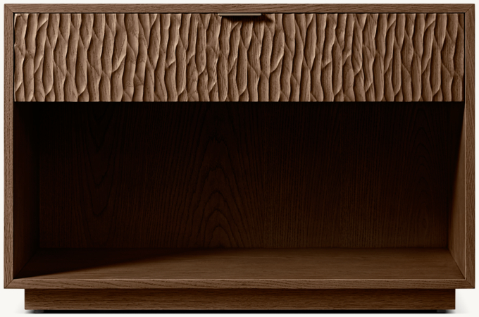 38&#34; nightstand shown in Brown Oak.