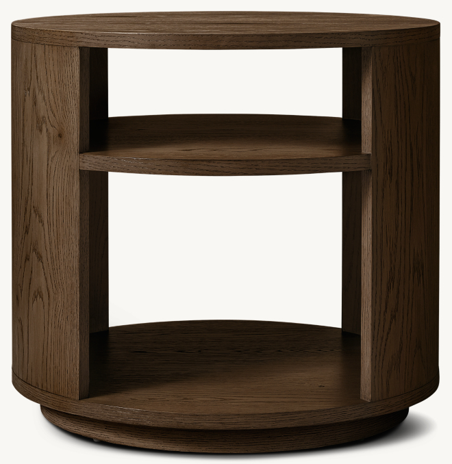 Front view of Montecito Open Round Side Table 