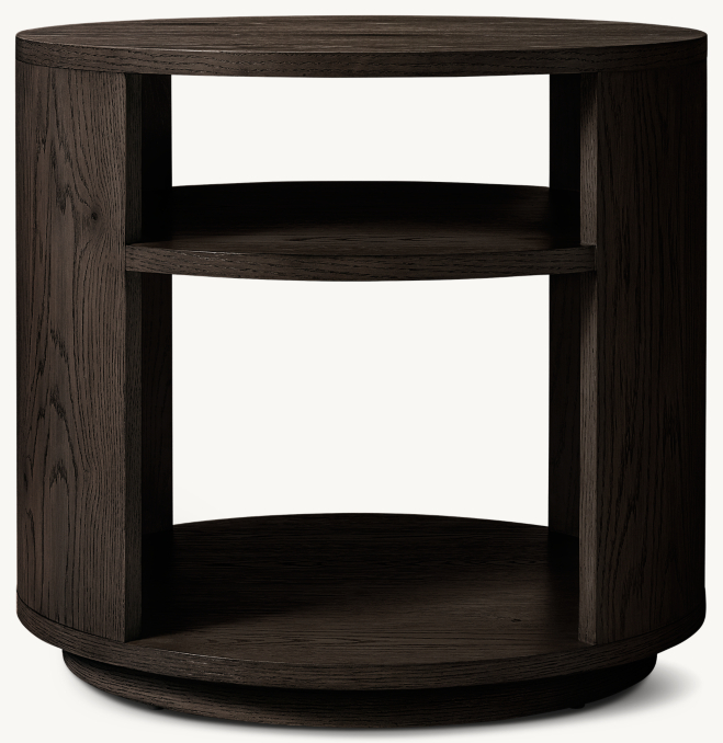 Front view of Montecito Open Round Side Table 