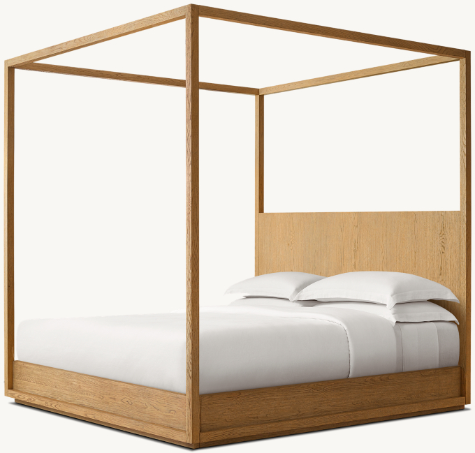 229cm H bed shown in Natural Oak.