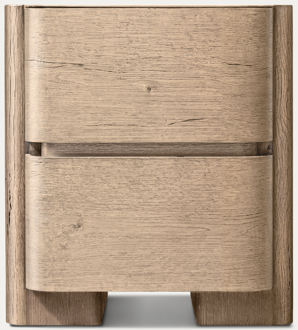 51cm nightstand shown in Rustic Greige Oak.