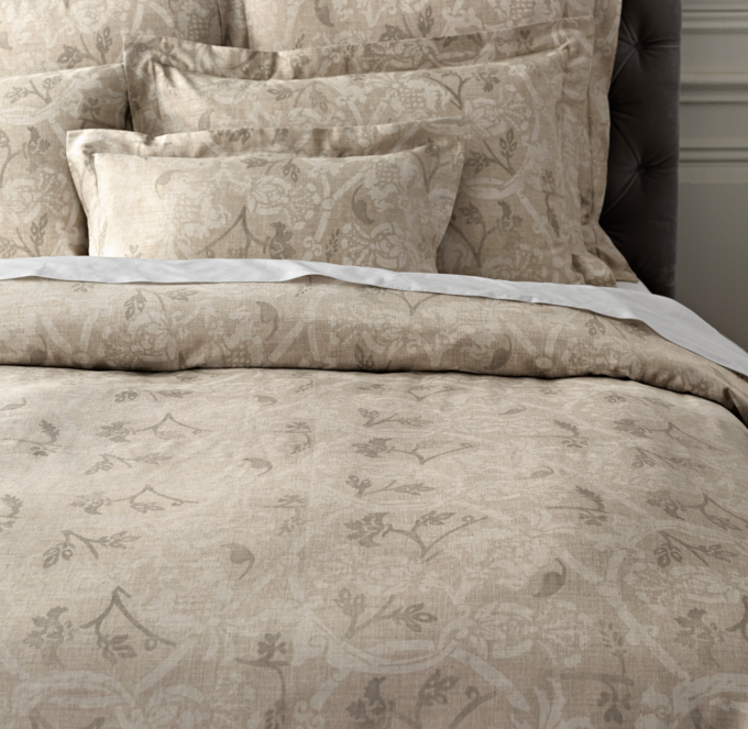 Italian Block Print Floral Duvet Cover