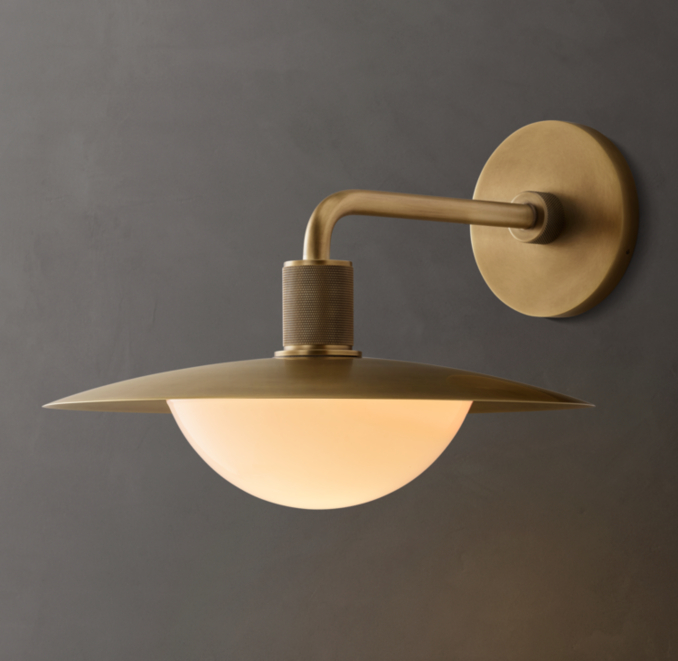 Shown in Lacquered Burnished Brass.