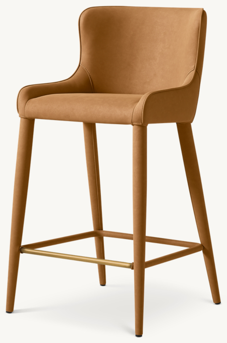 Nicola Slope Vegan Leather Bar & Counter Stool
