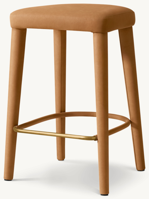 Nicola Backless Vegan Leather Bar & Counter Stool