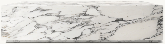 Square table shown in Italian Arabescato Marble.
