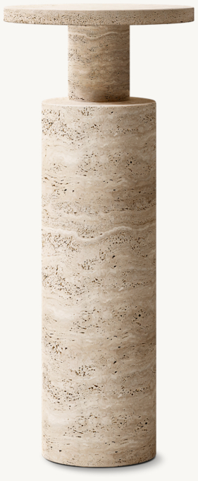 Drink table shown in Italian Classico Travertine.