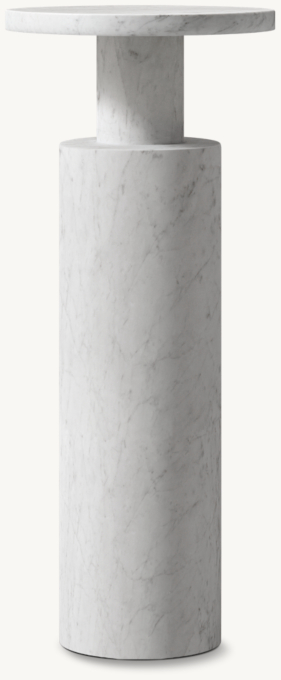 Drink table shown in Italian Carrara Marble.