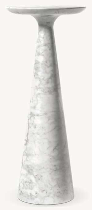 10" drink table shown in Italian Carrara Marble.